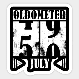 Oldometer 50th Birthday - July Sticker